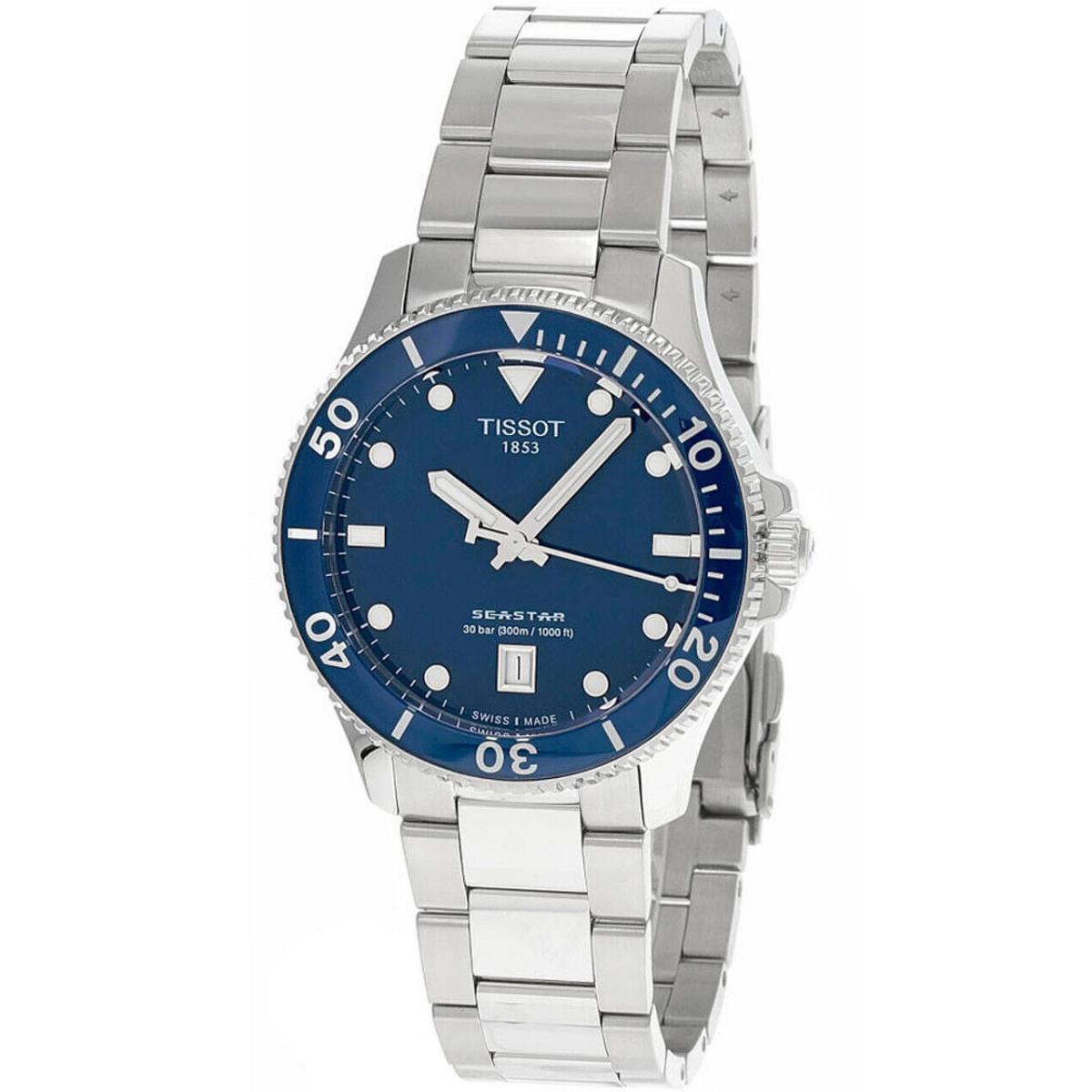 Tissot Seastar 1000 40MM Quartz SS Blue Dial Men`s Watch T120.410.11.041.00