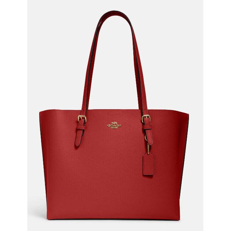 Coach  bag  Mollie Tote - Red Apple Handle/Strap, Gold Hardware, Red Apple / Gold Exterior 3