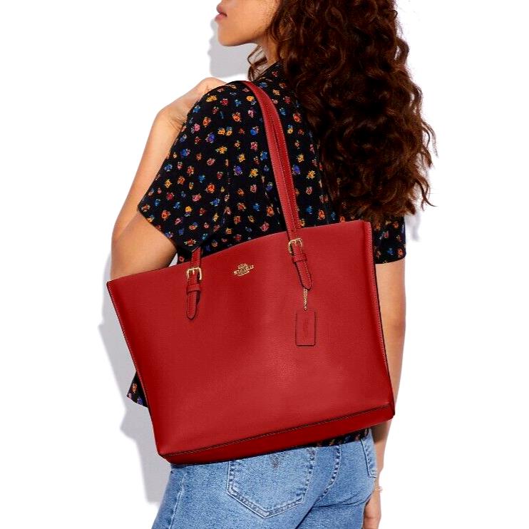 Coach  bag  Mollie Tote - Red Apple Handle/Strap, Gold Hardware, Red Apple / Gold Exterior 1