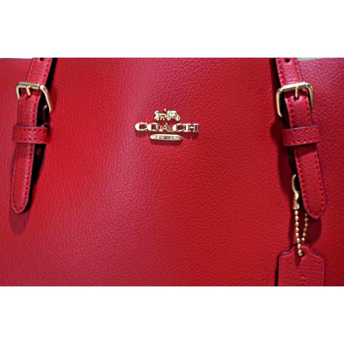Coach  bag  Mollie Tote - Red Apple Handle/Strap, Gold Hardware, Red Apple / Gold Exterior 5