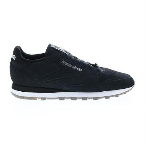 Reebok Classic Leather HQ7141 Mens Black Suede Lifestyle Sneakers Shoes - Black