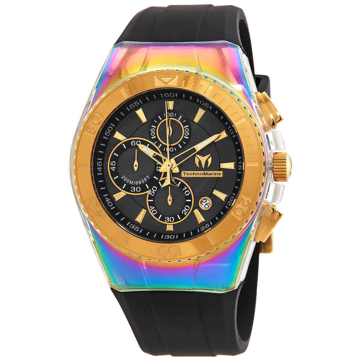 Technomarine Cruise Chronograph Quartz Black Dial Men`s Watch TM-115366