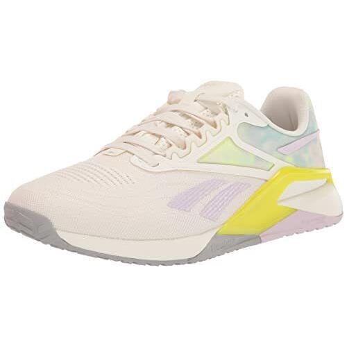 Women Reebok Nano X2 Training Shoes Sneakers Size 12 White Yellow Purple GX0336