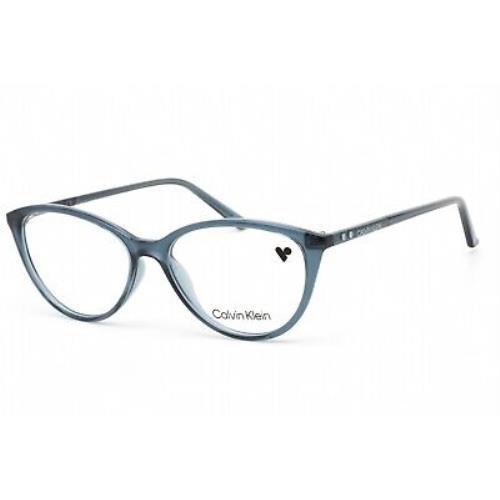 Calvin Klein CK18543 430 Eyeglasses Crystal Teal Frame 53 Mm