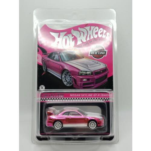 Hot Wheels Rlc 2023 Pink Editions Nissan Skyline Gt-r BNR34 Mattel Diecast