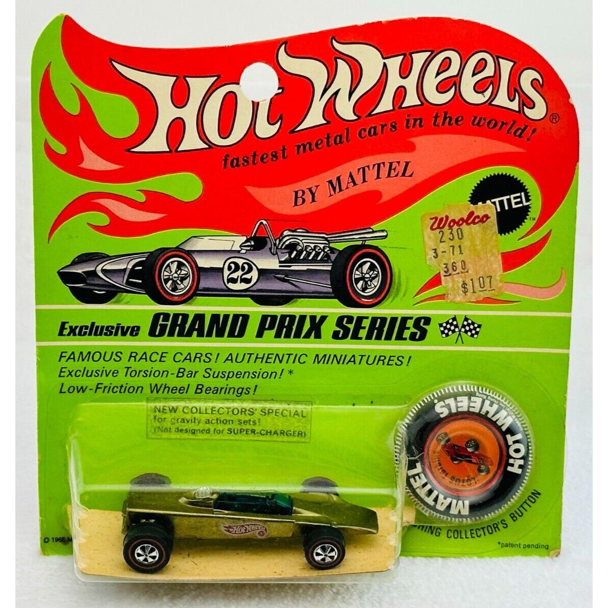 Hot Wheels Redline Lotus Turbine Olive HK Blisterpack BP Carded Wow
