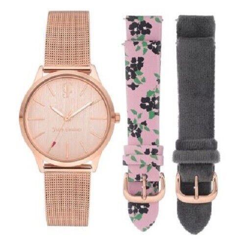 Juicy Couture JC-1004RINT Women`s Mesh Bracelet Watch Interchangeable Strap