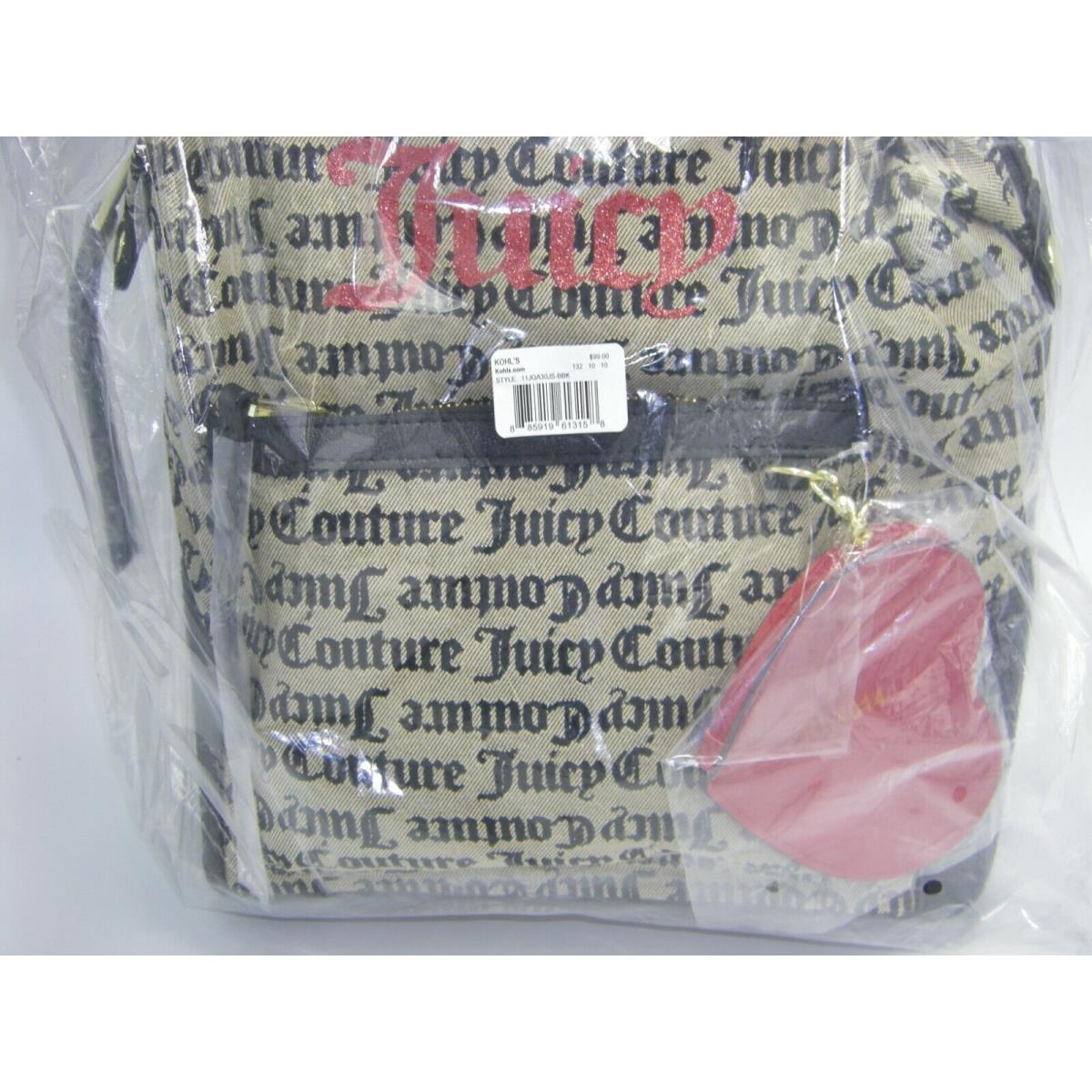 Juicy Couture  bag   - Black/Beige/Red Exterior, Multicolor Lining, Black Handle/Strap 7