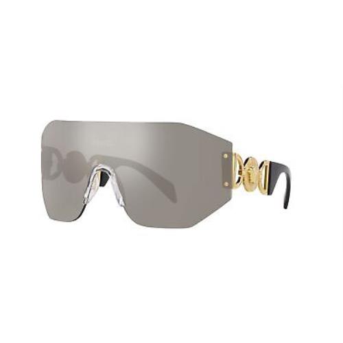 Versace Sunglasses VE2258 10026G 45mm Black / Grey Mirror Silver Lens - Frame: Black, Lens: Grey Mirror Silver