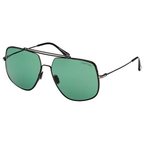 Tom Ford Liam FT 0927 Shiny Black/green 61/14/140 Men Sunglasses