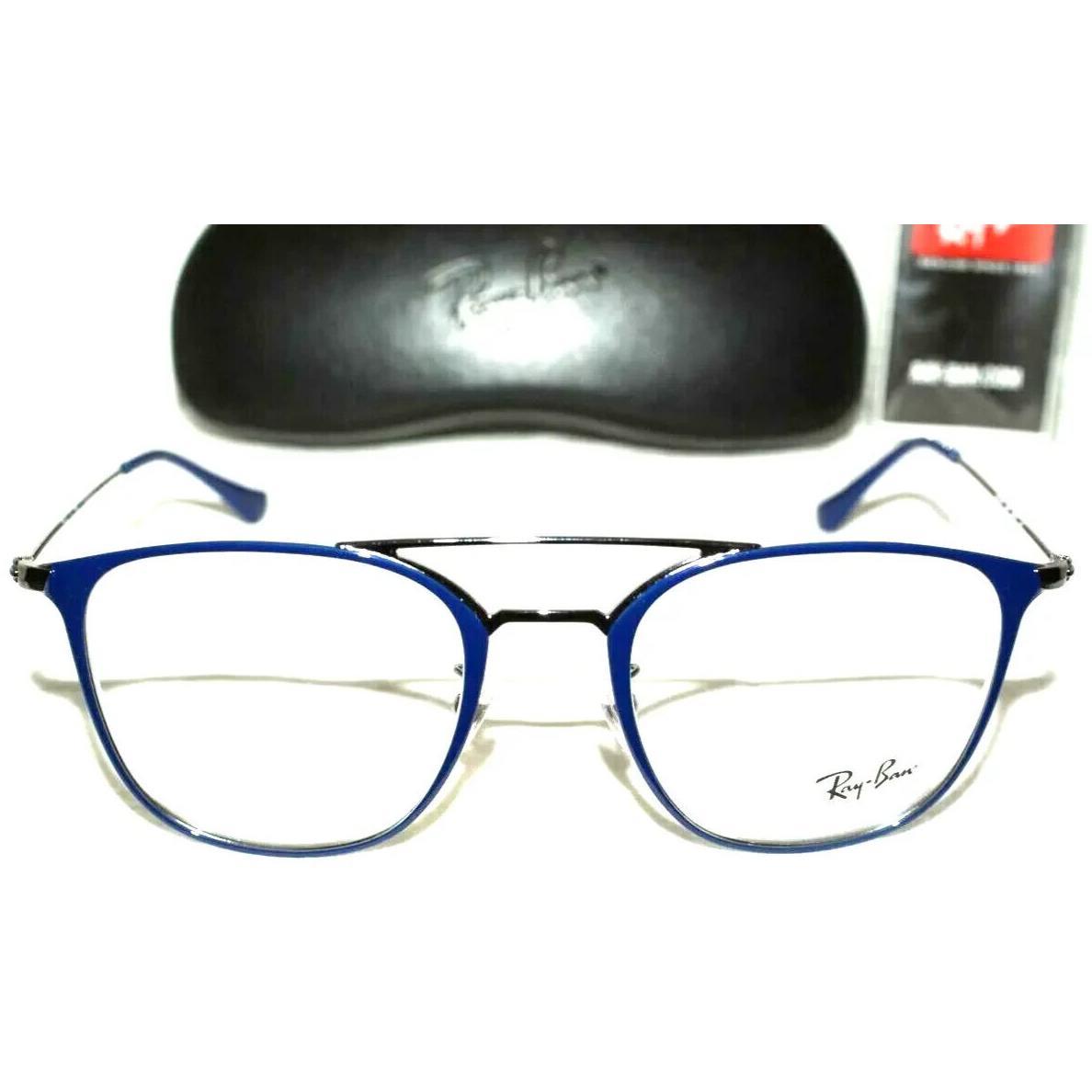 Ray-ban RB 6377 2906 Metal Blue ON Silver Eyeglasses Frame 48-21