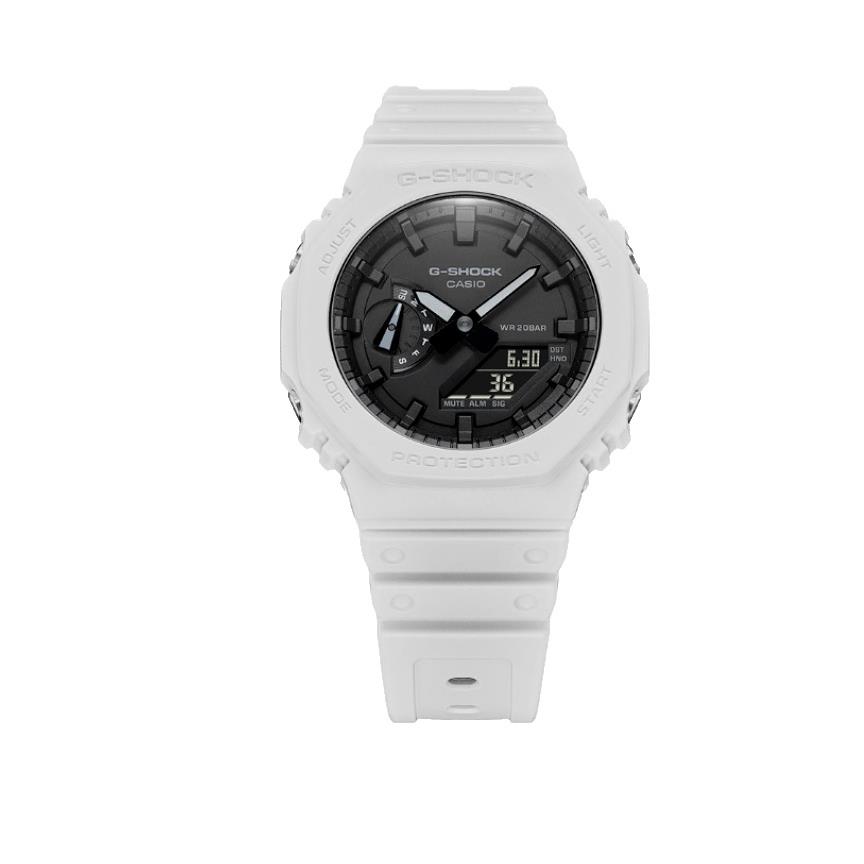 Casio G Shock Carbon Core Guard Mens White Wristwatch GA-2100-7ADR - Band: White