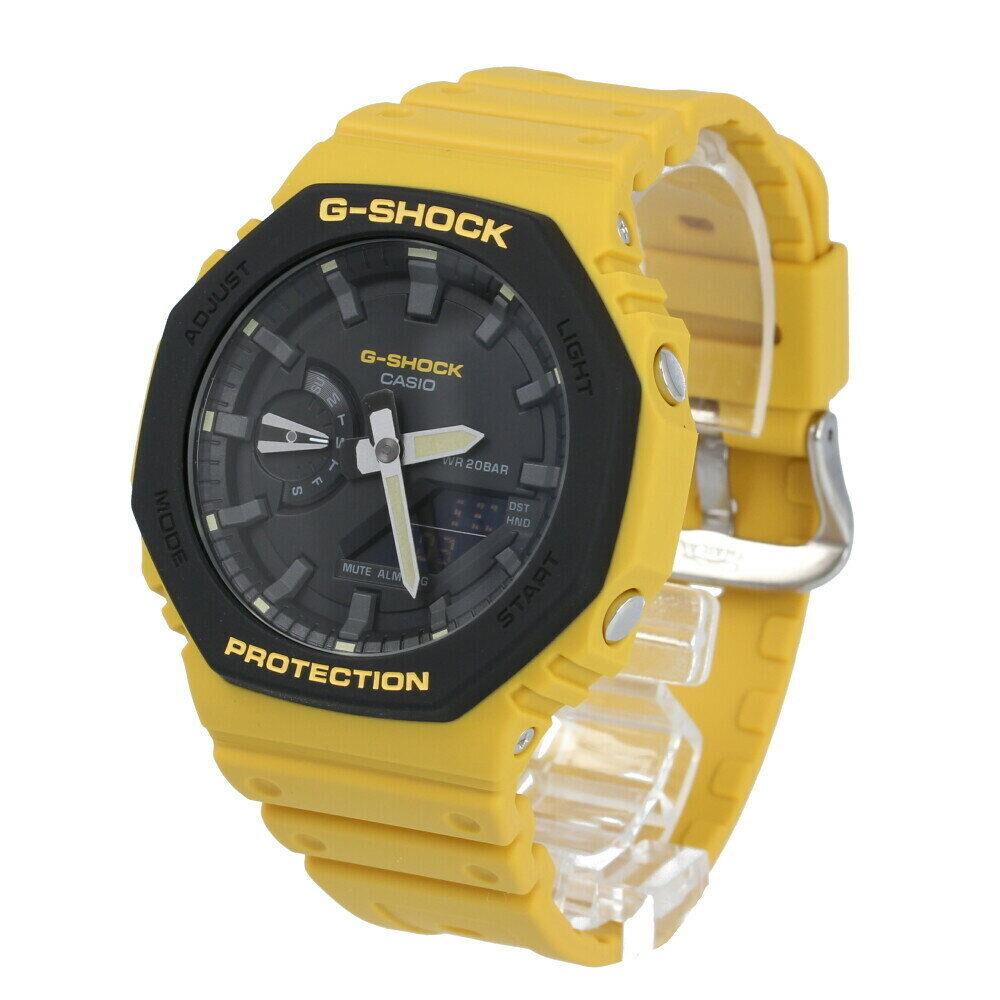 Casio G-shock Analog-digital Black Dial Yellow Resin Men`s Watch GA-2110SU-9ADR