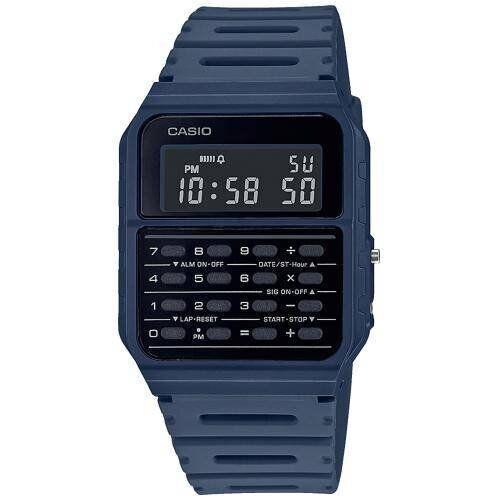 Casio CA-53WF-2B 8-Digit Calculator Blue Watch Resin Strap Alarm Chronograph