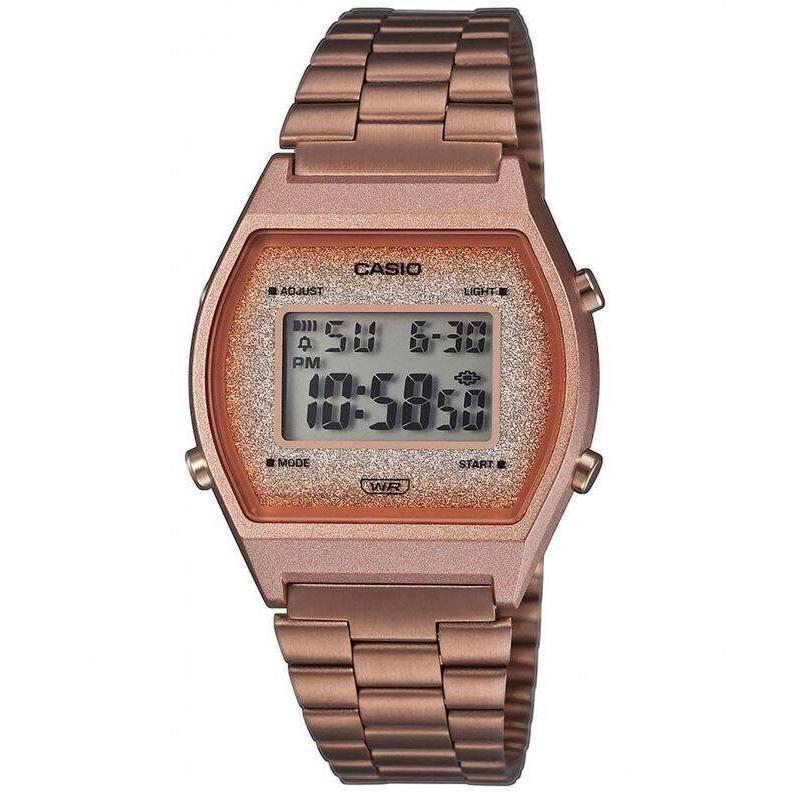Casio B640WCG-5 Popular Vintage Design Rose Gold Stainless Steel Digital Watch