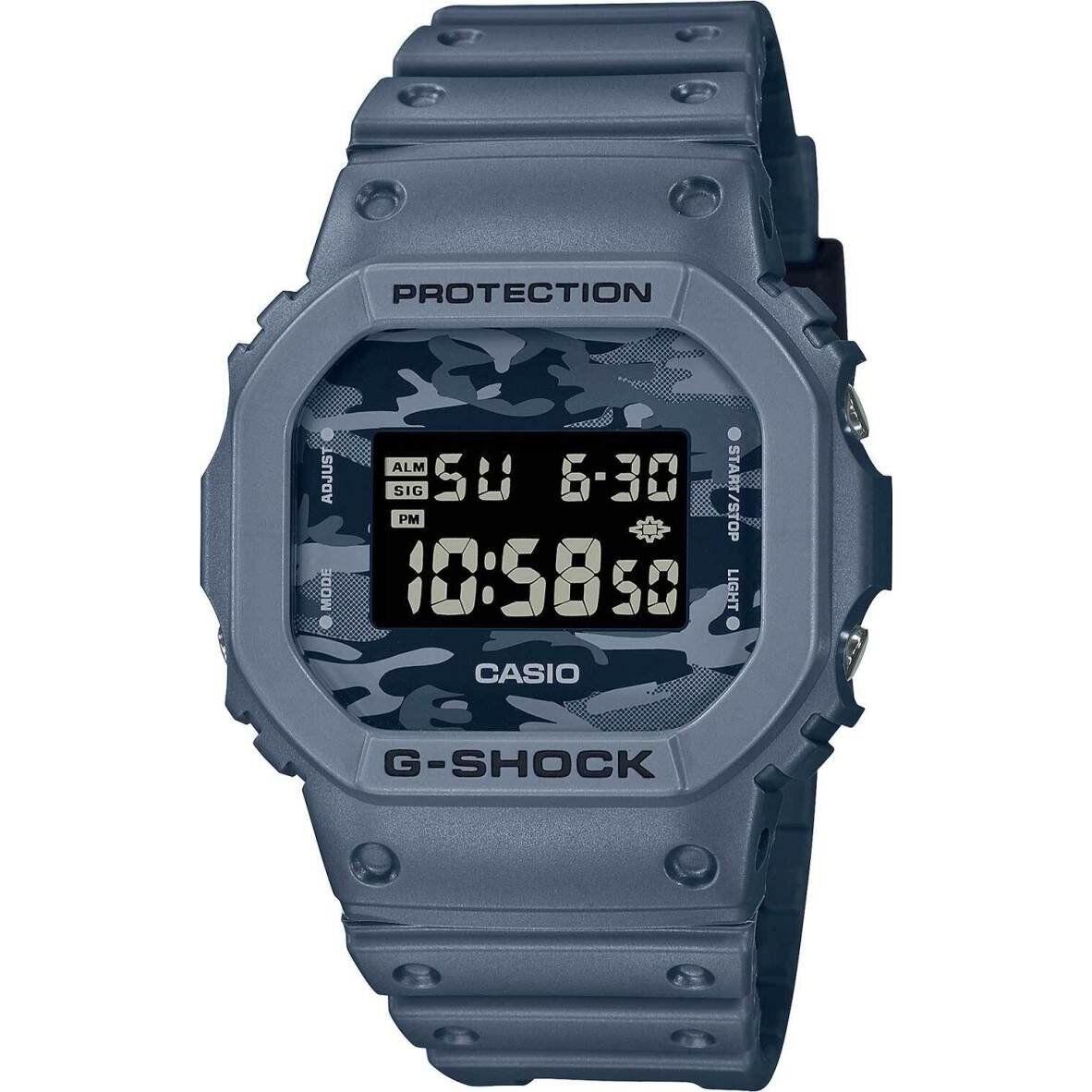 Casio G-shock Digital Blue Camouflage Motif Dial Men Watch DW5600CA-2