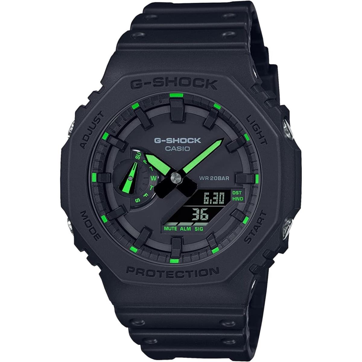 G-shock GA2100-1A3 Neon Accent Watch Green