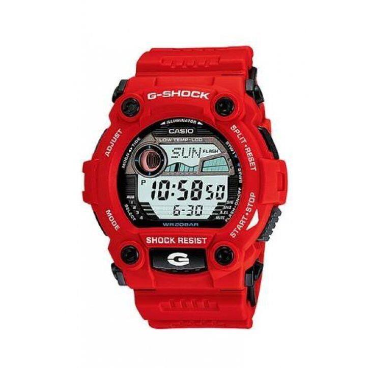 Casio Men`s Watch G-shock World Timer Digital Dial Red Resin Strap G7900A-4