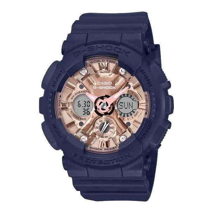 Casio Women`s G-shock Rose Gold Dial Watch - GMA-S120MF-2A2