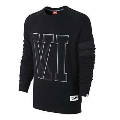 Nike Mens Lebron Crewneck Long Sleeve Sweatshirt Black Large