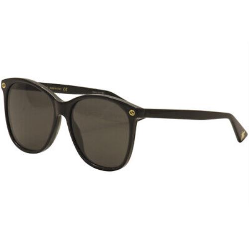 Gucci Women`s GG0024S 001 Black/gold Fashion Sunglasses 58mm