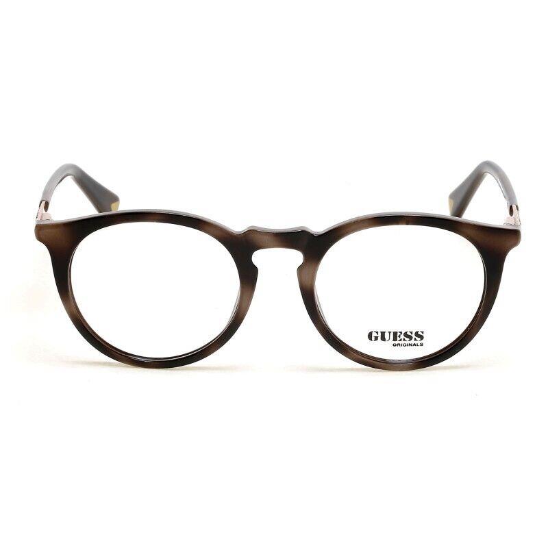 Guess GU8236 053 Round Blonde Havana Smart Eyeglasses