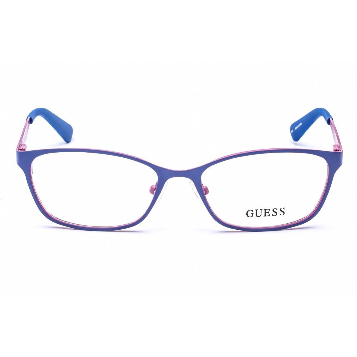 Guess GU2563 091 Rectangle Indigo Eyeglasses 52-16-135