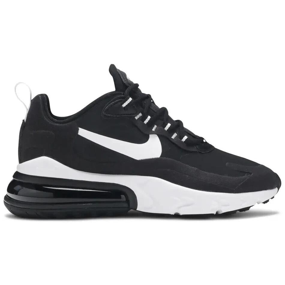 Nike Air Max 270 React Black White Black White Black AT6174-004 Women`s 8 - Black