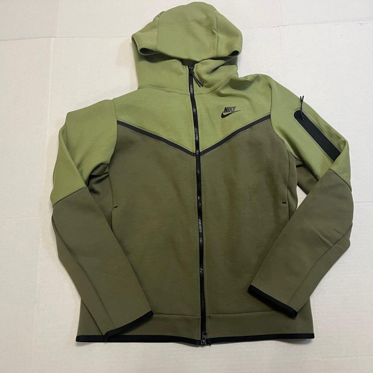 Nike Sportswear Tech Fleece Full-zip Hoodie Alligator Olive CU4489-334 Size XL