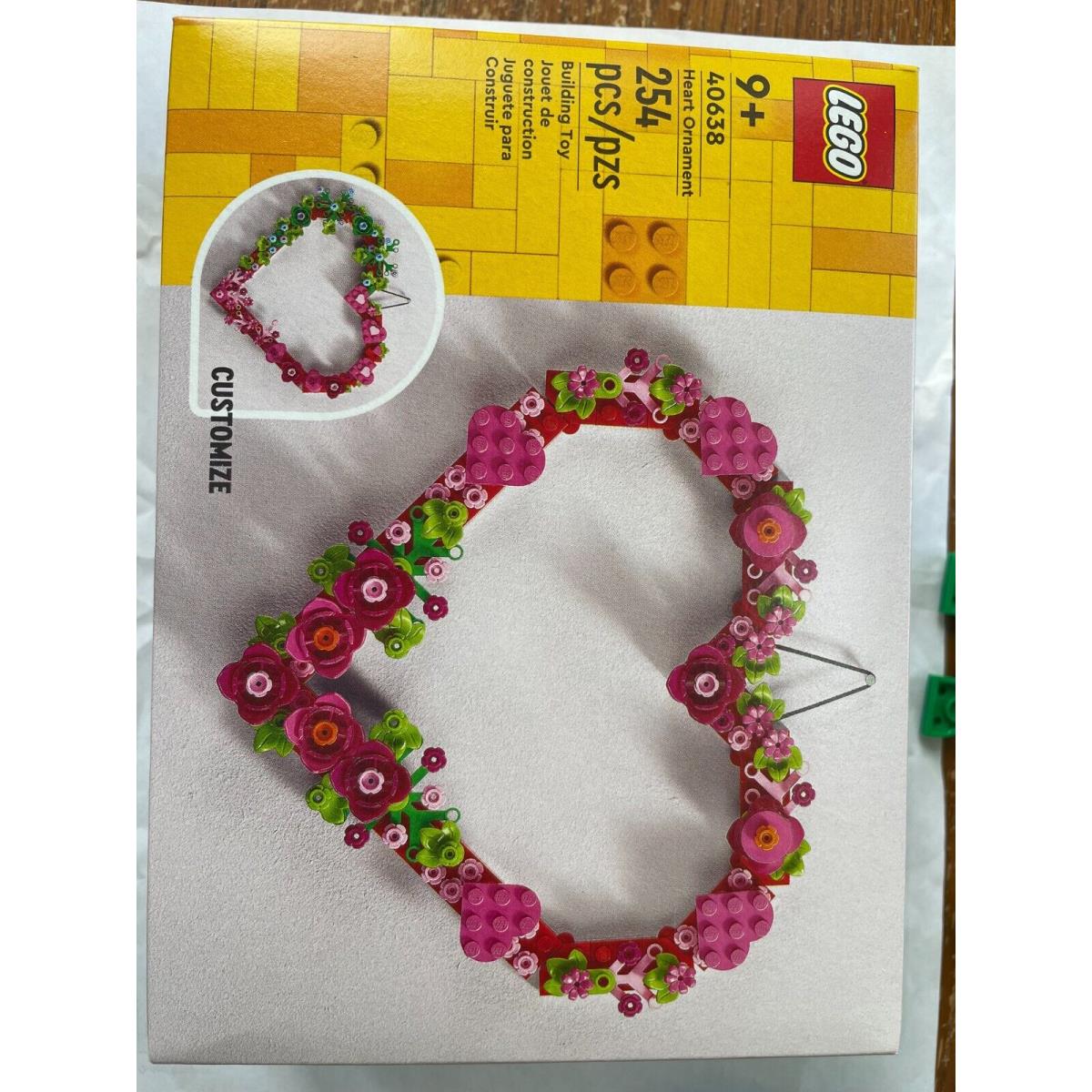 Lego- New-heart Ornament 40638 Set Kit Flower/quick Ship/boxed