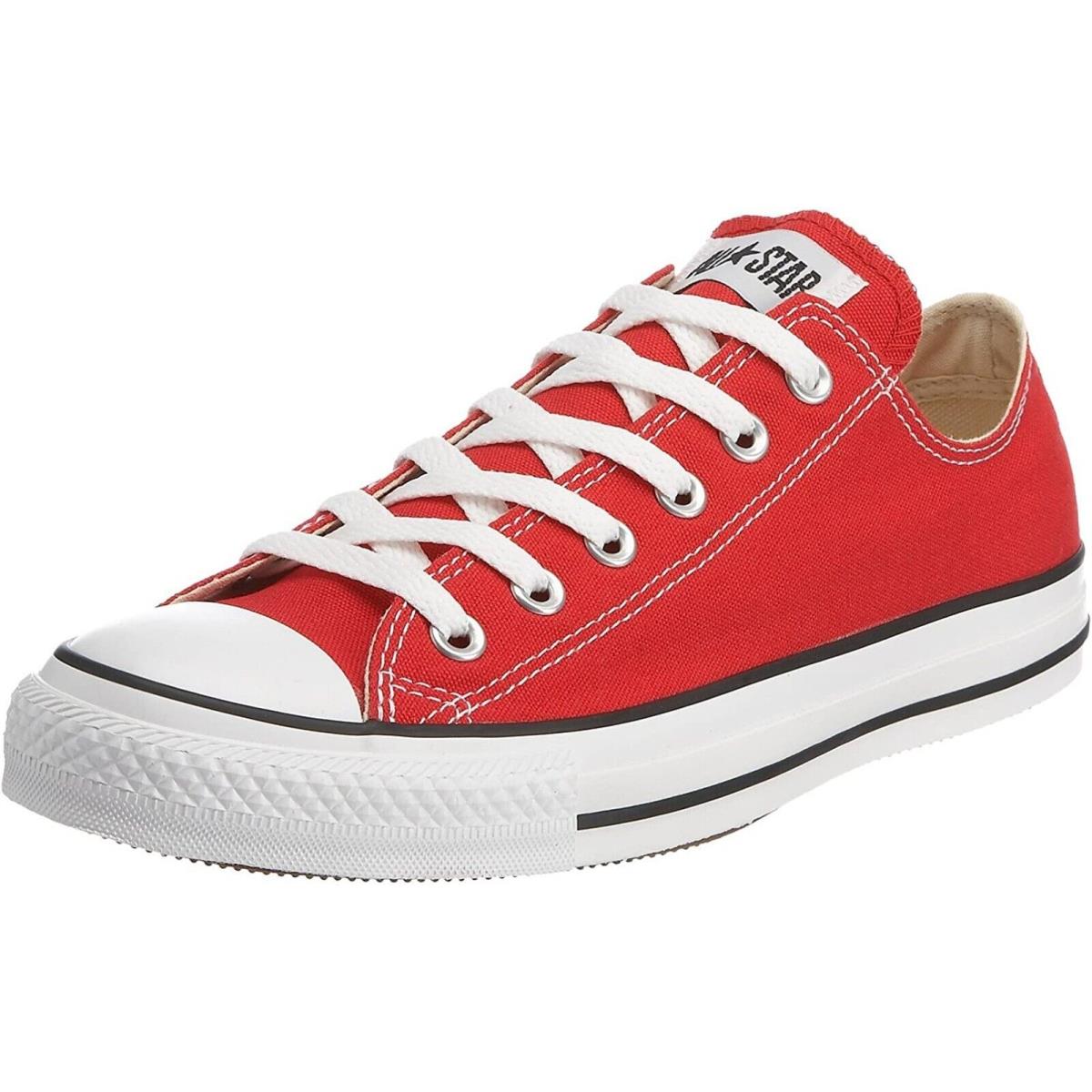 Converse Chuck Taylor All Star Classic Low Top Canvas Red White Men Size 8 Shoe - Red