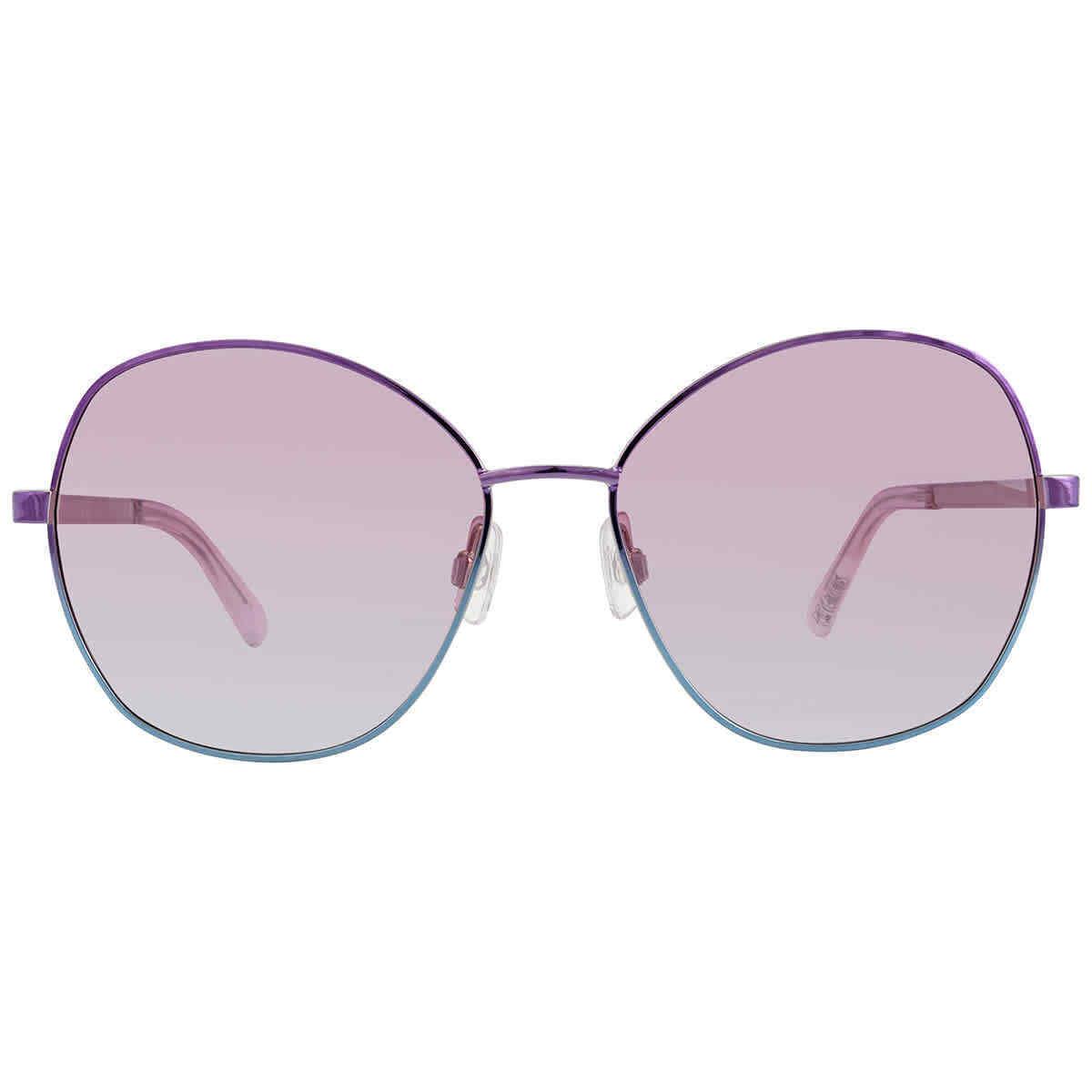 Swarovski Violet Gradient Mirror Butterfly Ladies Sunglasses SK0368 83Z 58