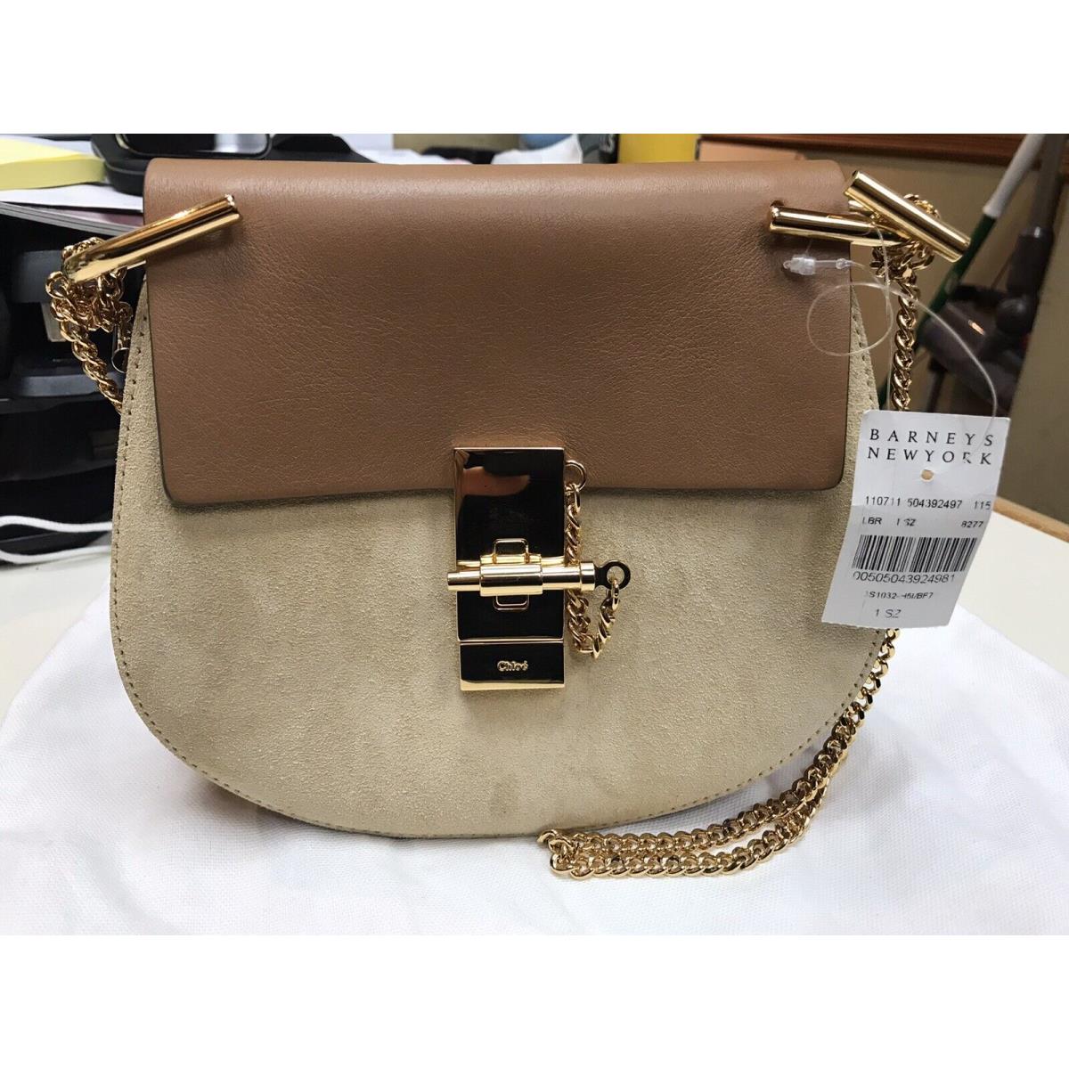 Chloe Drew Beige Suede Leather Mini Shoulder Handbag