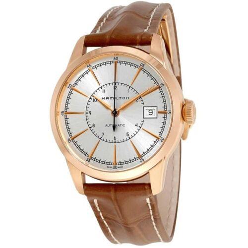 Hamilton Men`s Watch American Classic Railroad Auto Silver Tone Dial H40505551