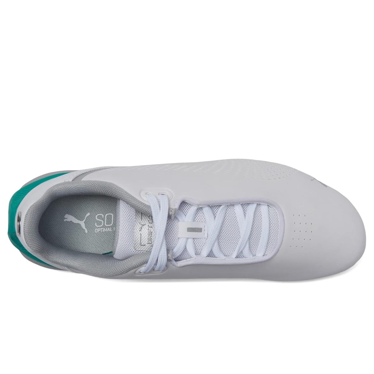 Children Unisex Shoes Puma Kids Mercedes Amg Petronas Drift Cat Decima Big Kid - Puma White/Spectra Green/Mercedes Team Silver