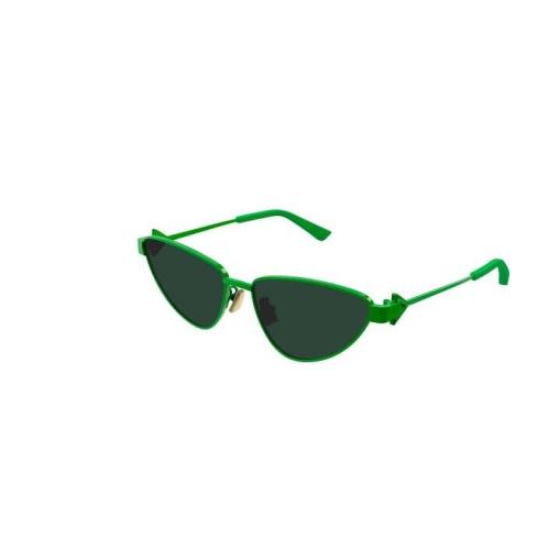 Bottega Veneta BV1186S 004 Green/green Cat Eye Women`s Sunglasses