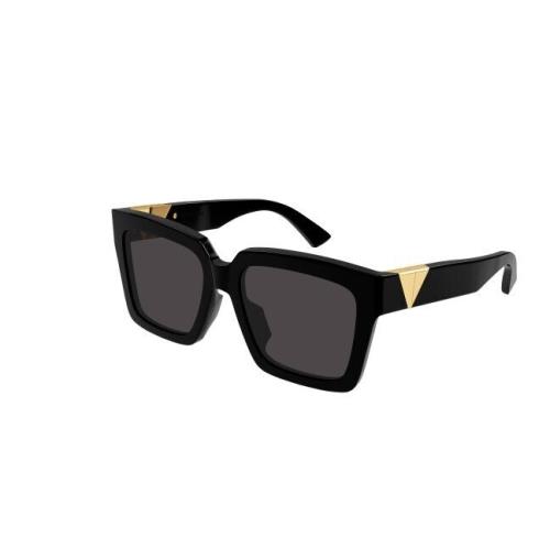 Bottega Veneta BV1198SA 001 Black/grey Rectangular Women`s Sunglasses