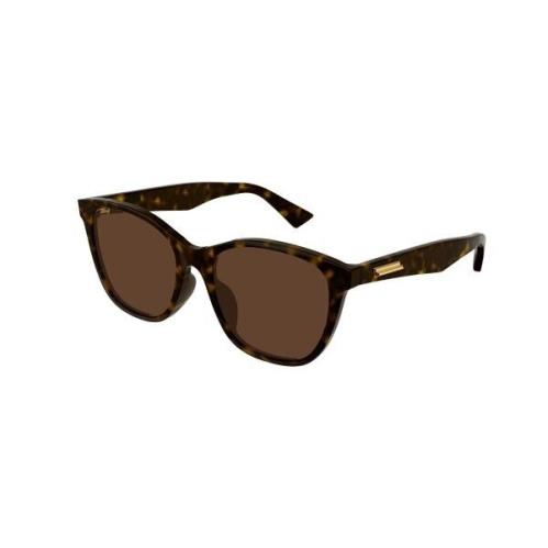 Bottega Veneta BV1151SA 002 Havana/brown Square Women`s Sunglasses