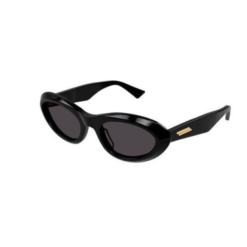 Bottega Veneta BV1191S 001 Black/grey Oval Women`s Sunglasses