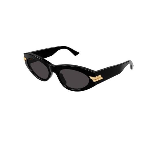 Bottega Veneta BV1189S 001 Black/grey Oval Women`s Sunglasses