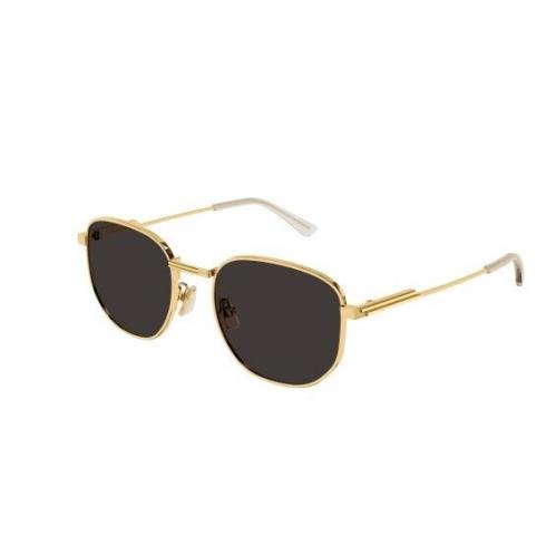 Bottega Veneta BV1160SA 004 Gold/grey Mirrored Round Unisex Sunglasses