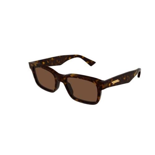 Bottega Veneta BV1146S 002 Havana/brown Rectangular Men`s Sunglasses