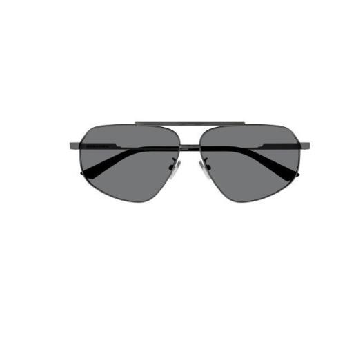 Bottega Veneta BV1194S 001 Gunmetal/grey Caravan Unisex Sunglasses - Frame: Gunmetal, Lens: Grey