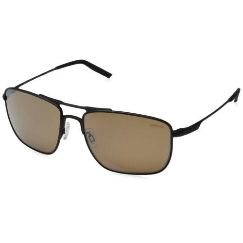 Revo Ground Speed RE 3089 04 BR Polarized Rectangular Sunglasses Black/blue Wate - Frame: Beige