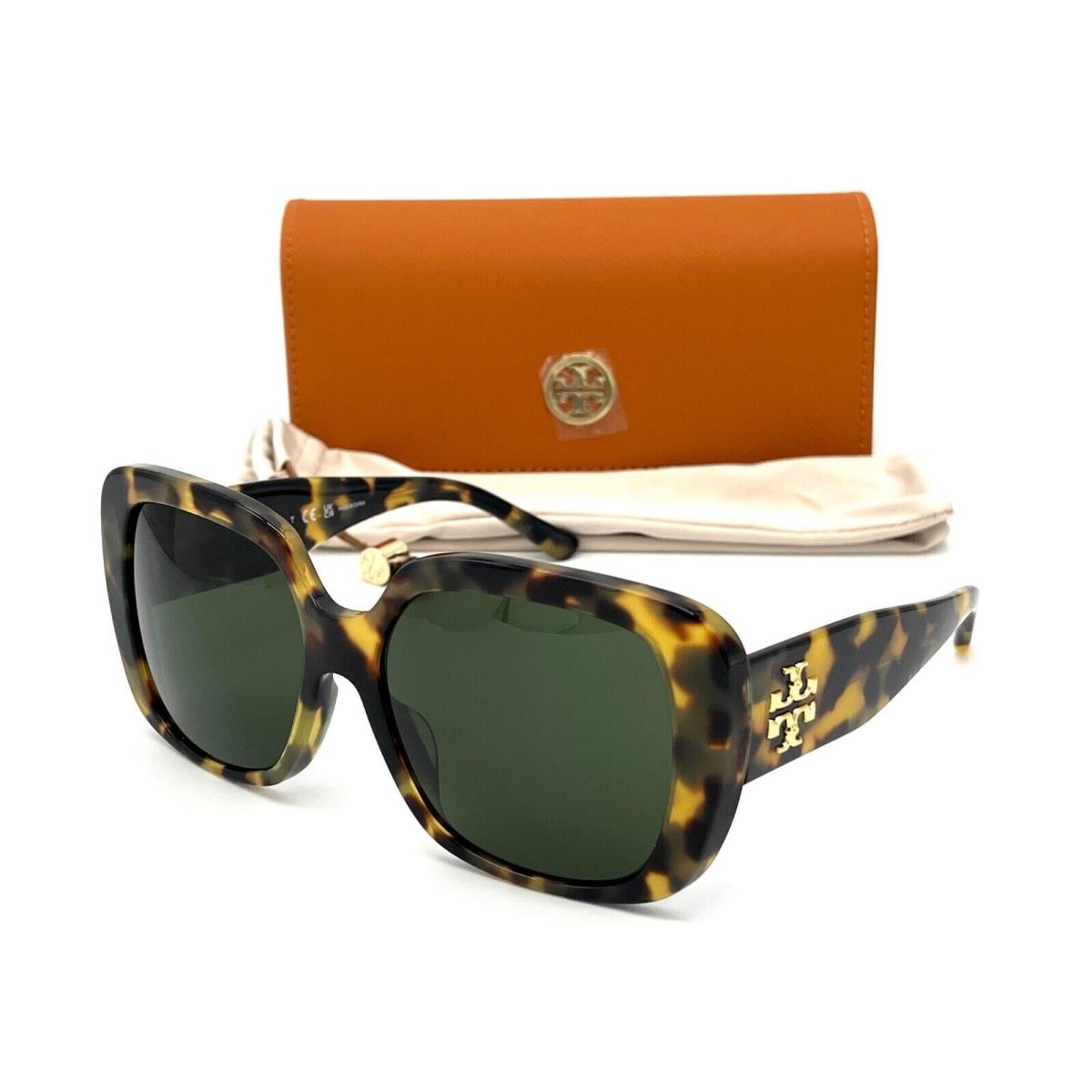 Tory Burch TY7112UM 147471 Tokyo Tortoise / Solid Dark Green 57mm Sunglasses