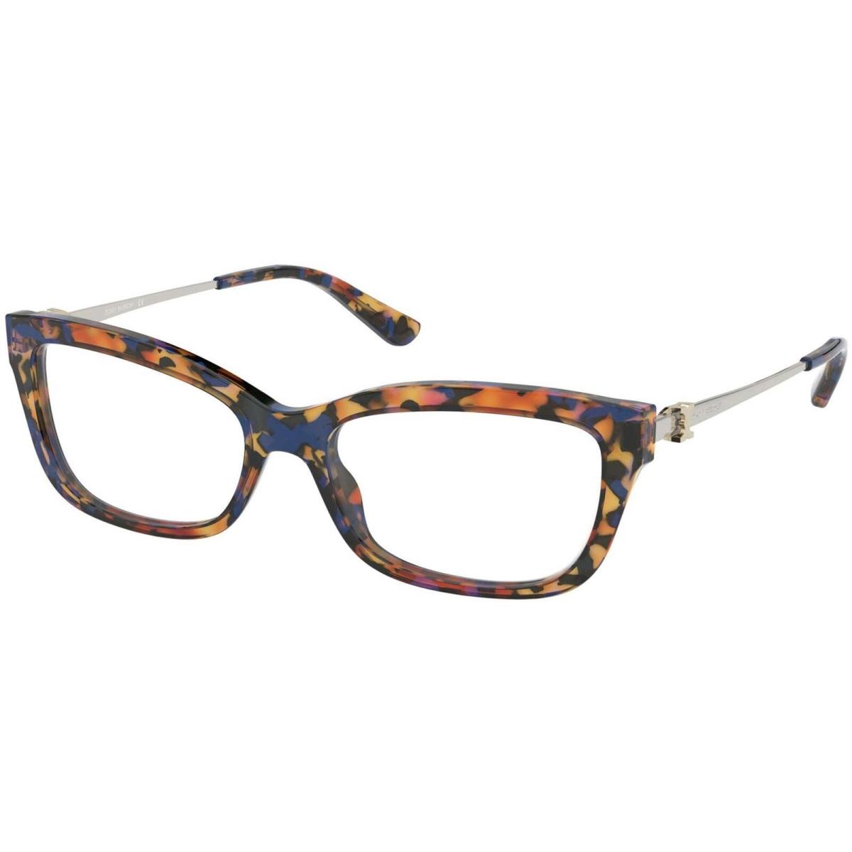 Tory Burch TY2099 Women`s Cateye Eyeglasses Frame Amber Brown Blue Tortoise 51mm