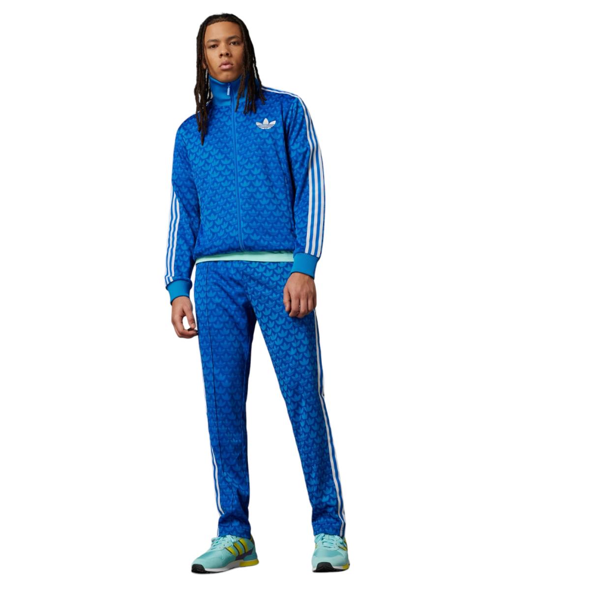 Men`s Adidas Originals Adicolor 70`s Monogram Jacket Pants Track Suit