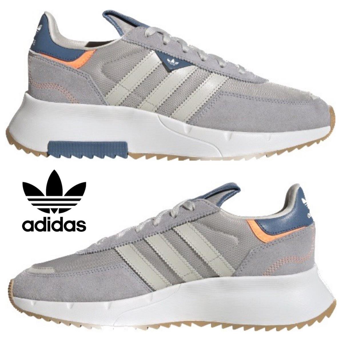 Adidas Retropy F2 Men`s Sneakers Running Shoes Gym Casual Sport Grey Blue - Gray , Grey/Blue/Orange Manufacturer