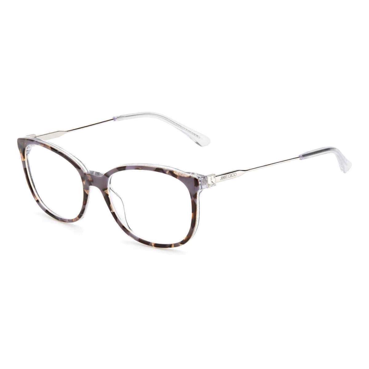 Jimmy Choo Eyeglasses JC302 S61 Blue Havana Glitter Optical Frame 53-17-145