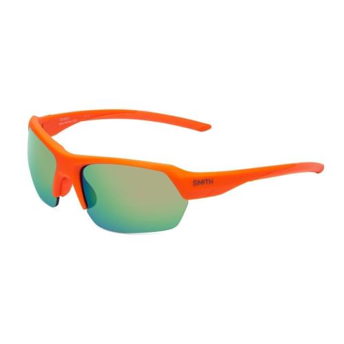 Smith Optics Tempo Unisex Wrap Sunglasses in Matte Red Rock/polarized Green 62mm - Red Frame, Green Lens